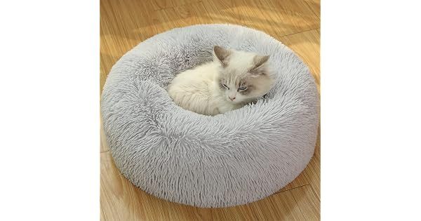 Calming Plush Donut Pet Bed