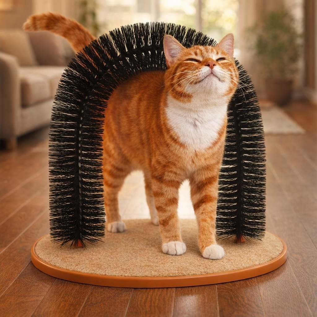 Self-Grooming Cat Wash Station & Arch Brush