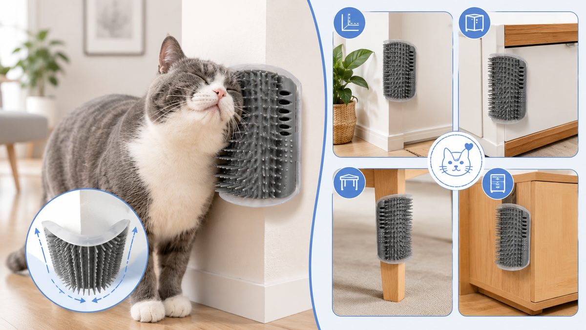 Corner Self-Groomer Brush for Cats