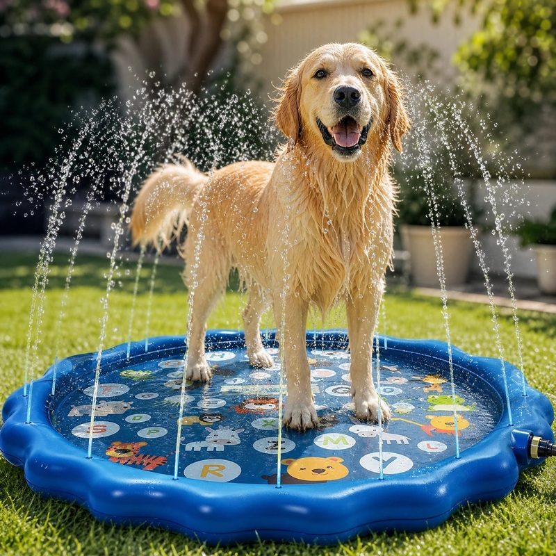 Dog Splash Pad Sprinkler Mat