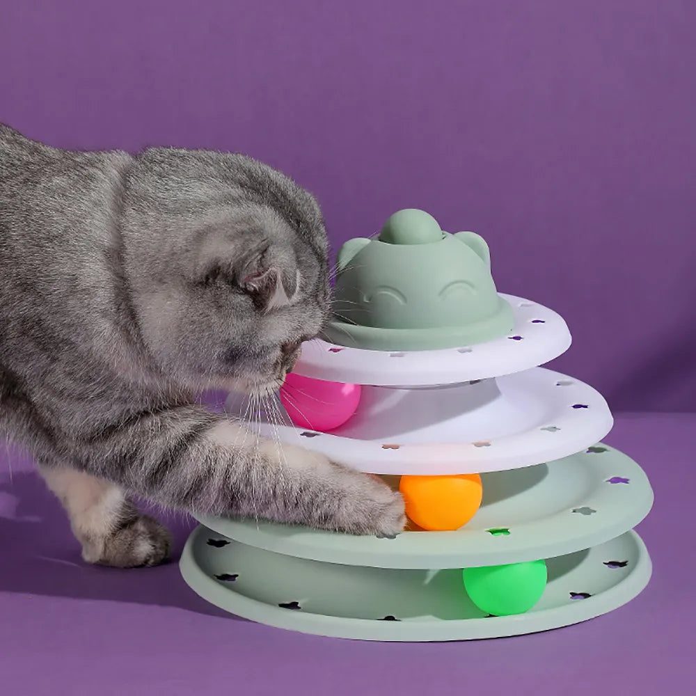 4-Tier Cat Track Tower / Turntable
