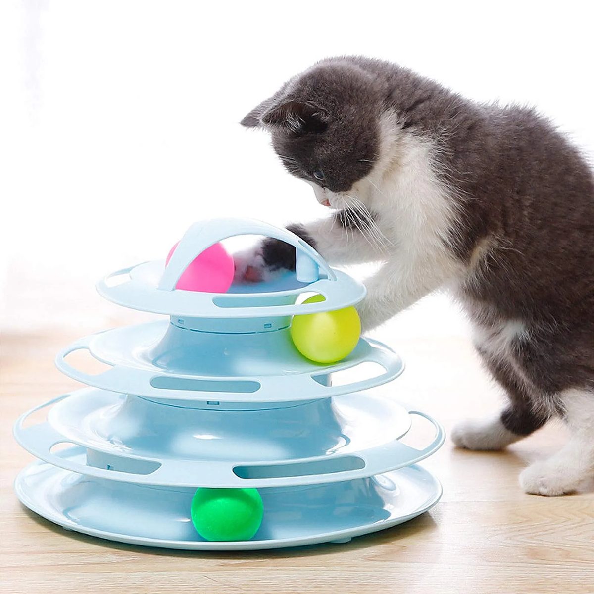 4-Tier Cat Track Tower / Turntable