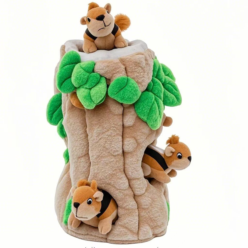 Hide-and-Seek Burrow Plush (Squirrel)