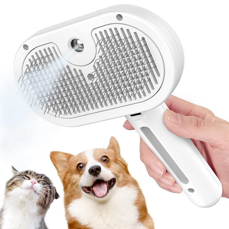 3-in-1 Pet Steam/Mist Grooming Brush (Rechargeable)