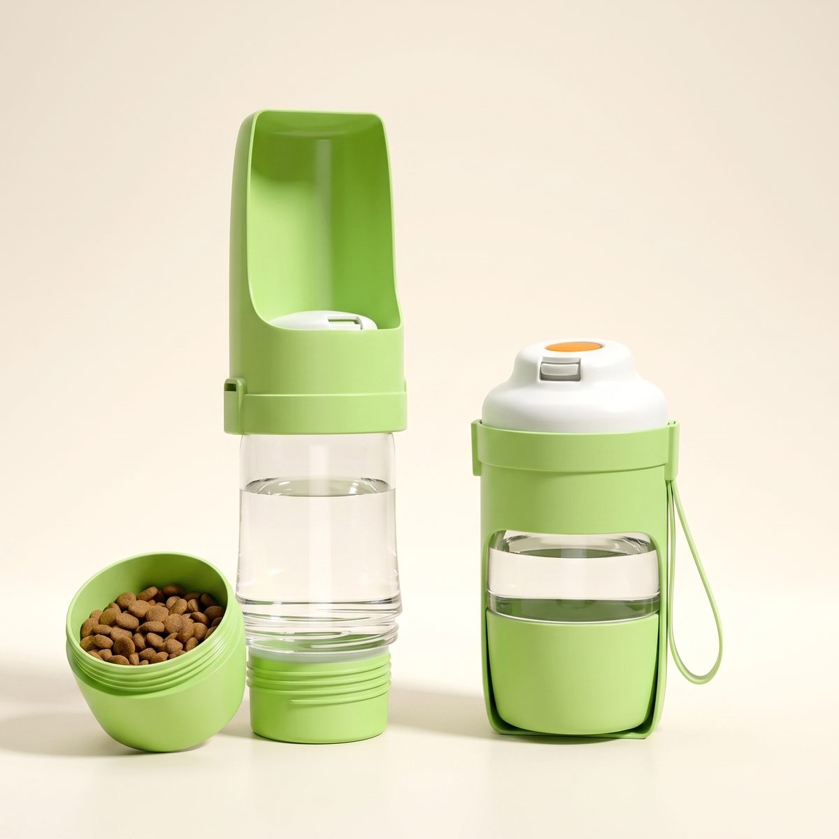 2-in-1 Portable Pet Water Bottle + Food Container