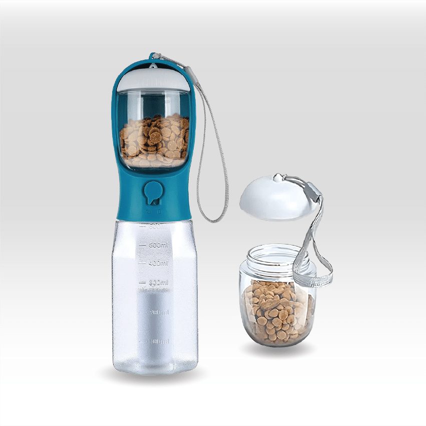 2-in-1 Portable Pet Water Bottle + Food Container