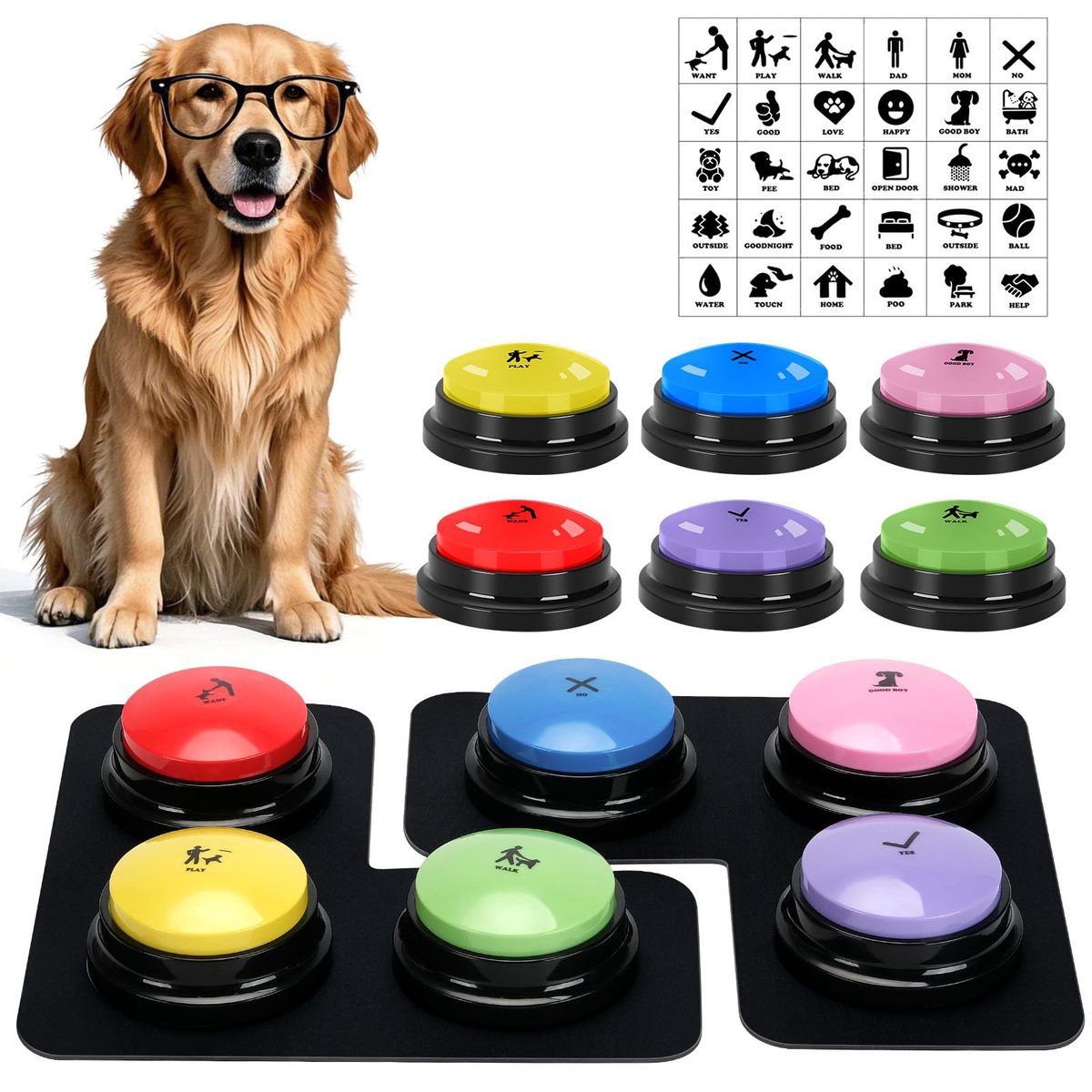 Recordable Talking Buttons (Pet Communication Set)