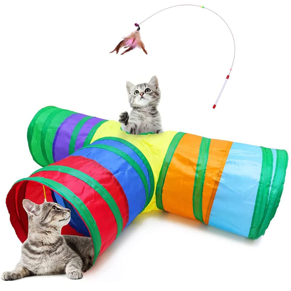 Collapsible 3-Way Cat Tunnel